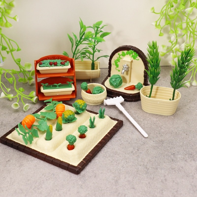 Interactive Gardening Scene Tool Set for Parent Child Activity Doll House Decors