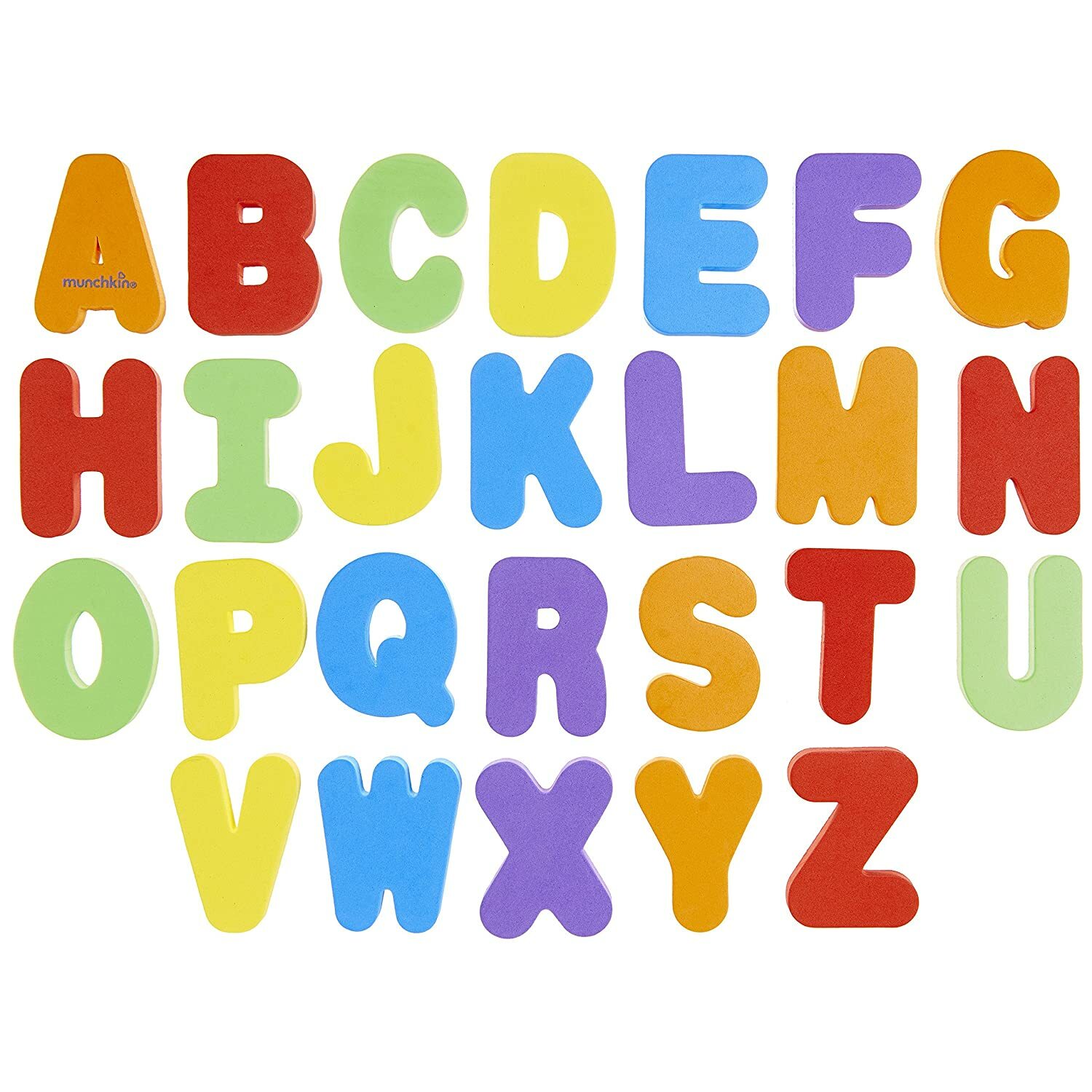 MUNCHKIN 36 BATH FLOATING LETTERS & NUMBERS, 3.15 IN TALL, STICKS TO WALL