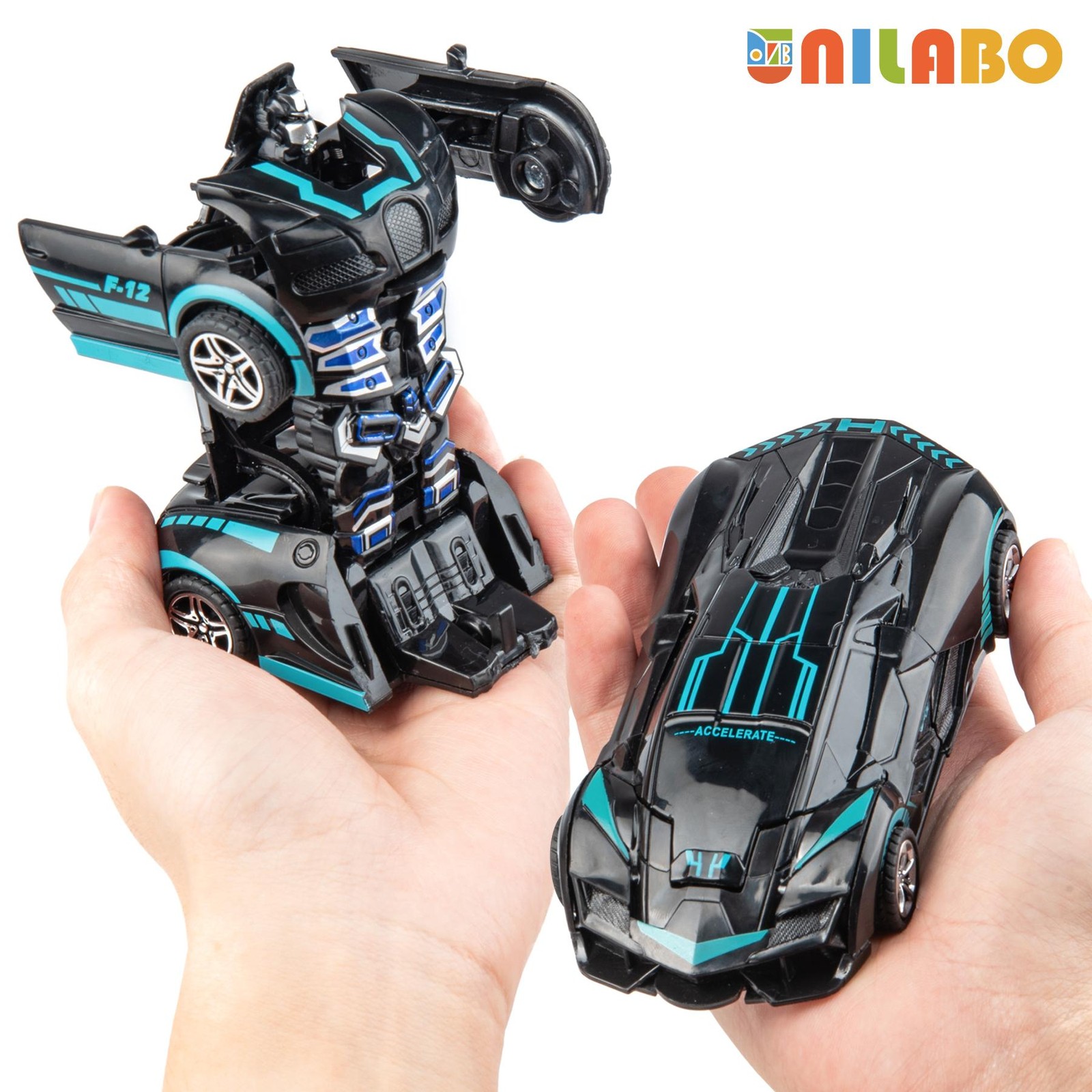 Transformable Robot Sports Car Toy Educational Kids Gift Colorful Play Fun
