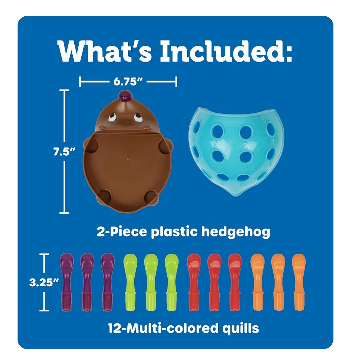 Learning Resources Spike the Fine Motor Hedgehog COMPLETE Good Used Condition