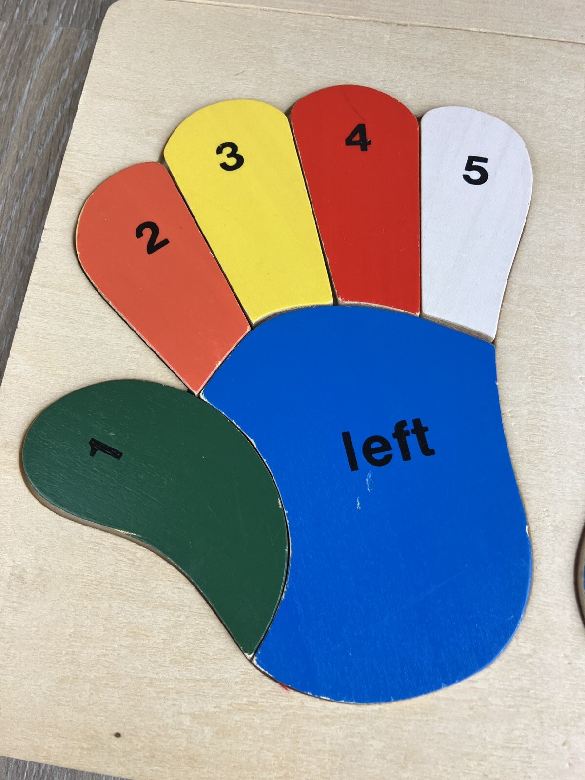 Montessori Wood Puzzles Children Hands & Feet Counting Set of Two