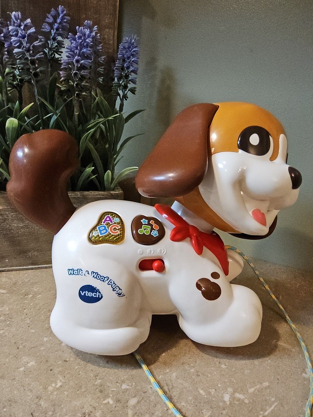 Walk And woof pull toy V Tech plays music and alphabet 12-36 months