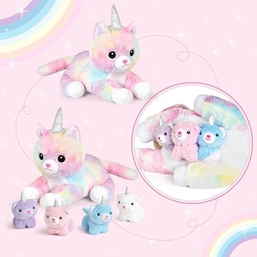 Toys for Ages 0 1 2 3 4 5 6 7 8+ Years – Plush Mommy Stuffed Unicorn Cat Toys
