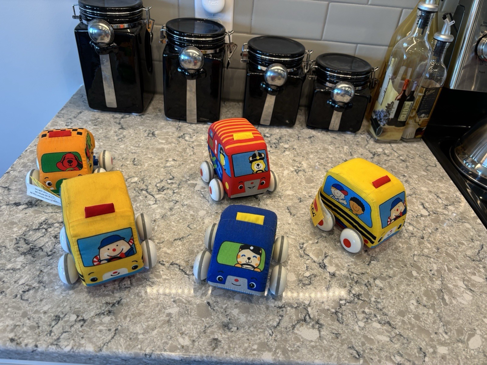 Melissa & Doug K’s Kids Pull Back Vehicle Lot of 5 Soft Toy Ages 9 Months and Up
