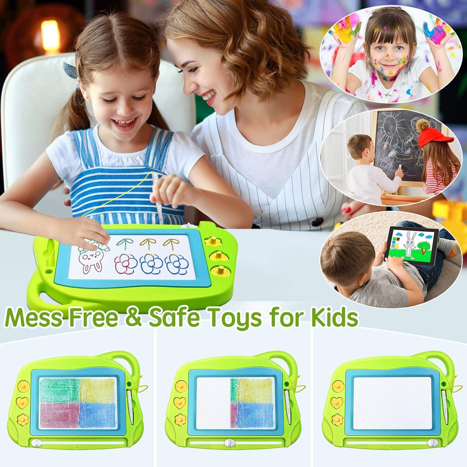 Mini Magnetic Travel Drawing Board, Educational Learning Toys for Boys & Girls