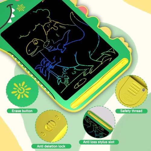 LCD Writing Tablet for Kids, Educational Toddler Toys, Colorful Doodle Green