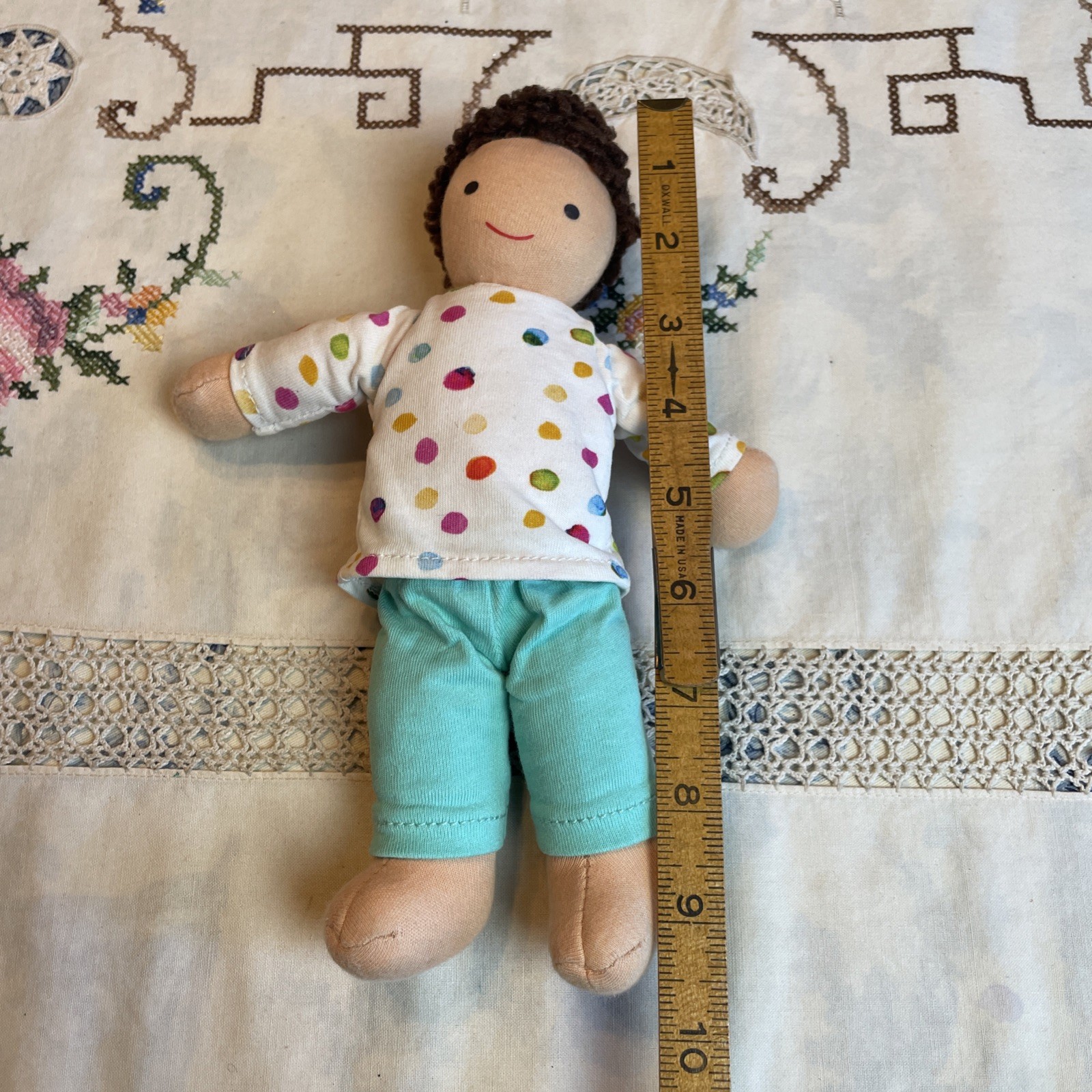 Lovevery Montessori Gender Neutral Baby Avery 9 1/4” Plush Doll Toy Soft Cloth