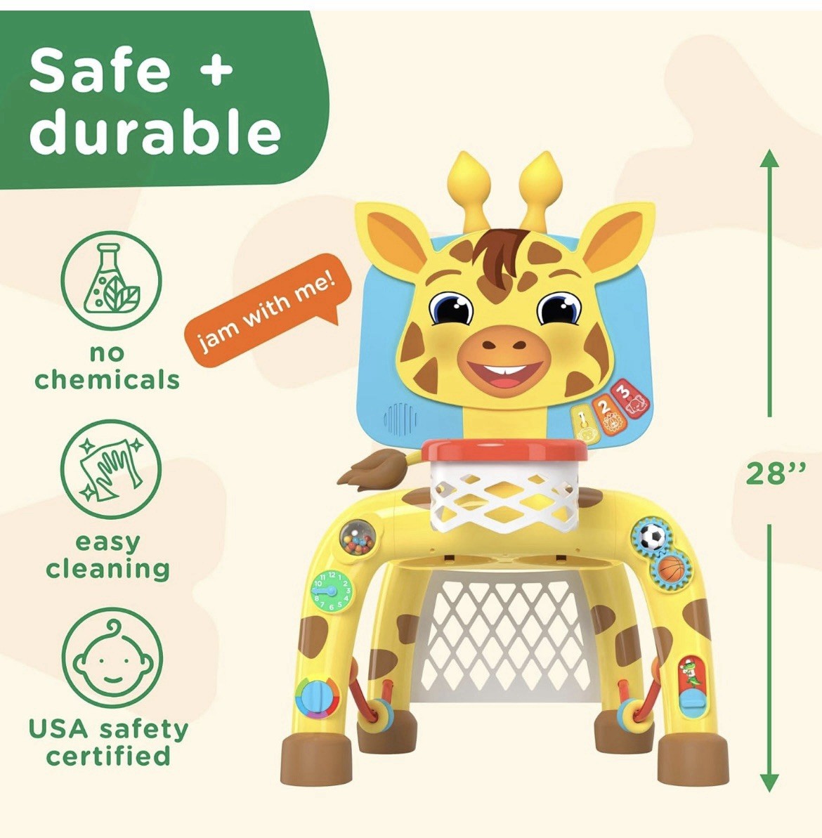 Giraffe Play & Score Activity Center With Lights & 30+ Sounds/Songs For Kid