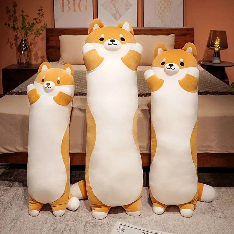 130cm Giant Long Shiba Inu Dog Plush Toy Throw Pillow Cushion Birthday Present