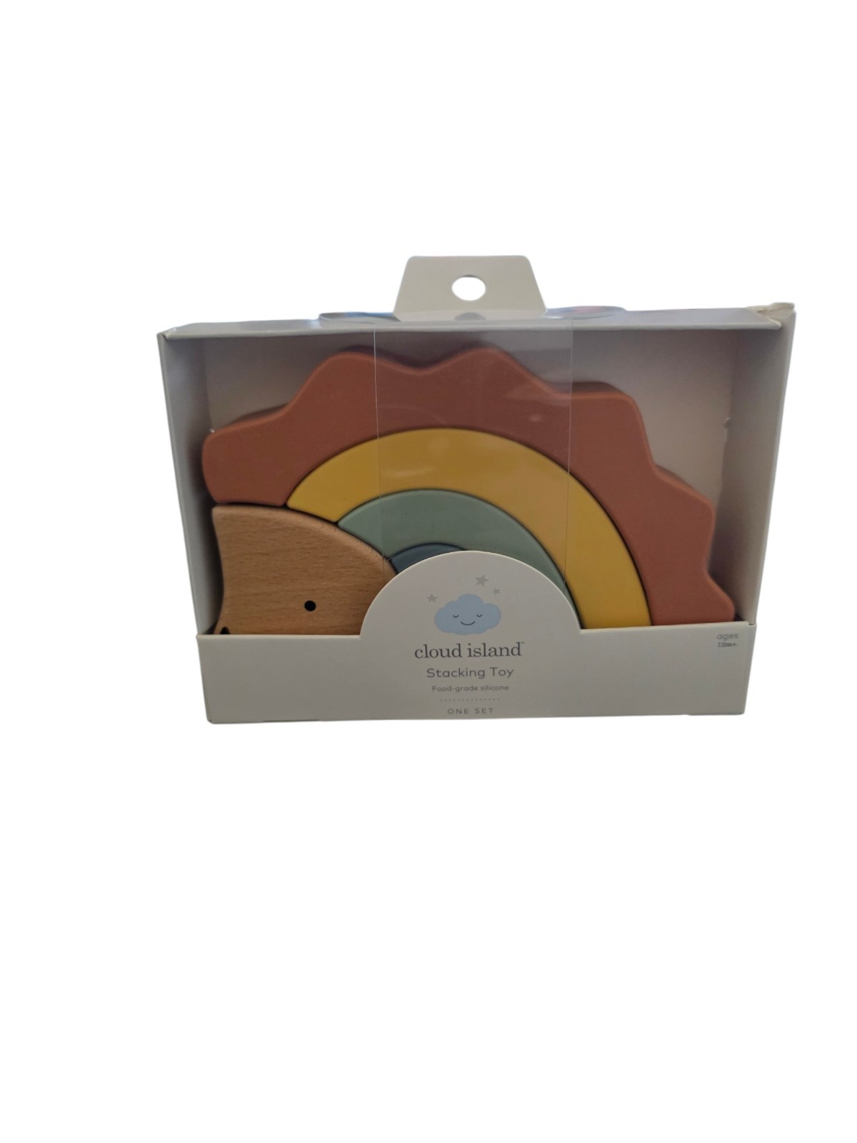 Silicone Hedgehog Stacker Toy Cloud Island Baby Toddler Montessori Stacking Toy