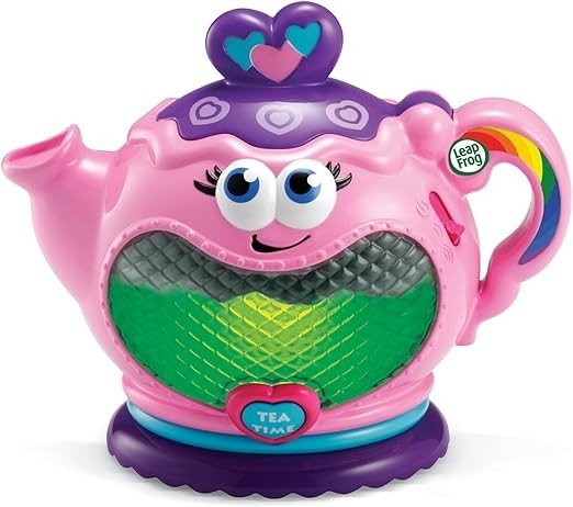 LeapFrog Musical Rainbow Tea Party Teapot Tea Set 50+ Phrases Light & Sounds NEW