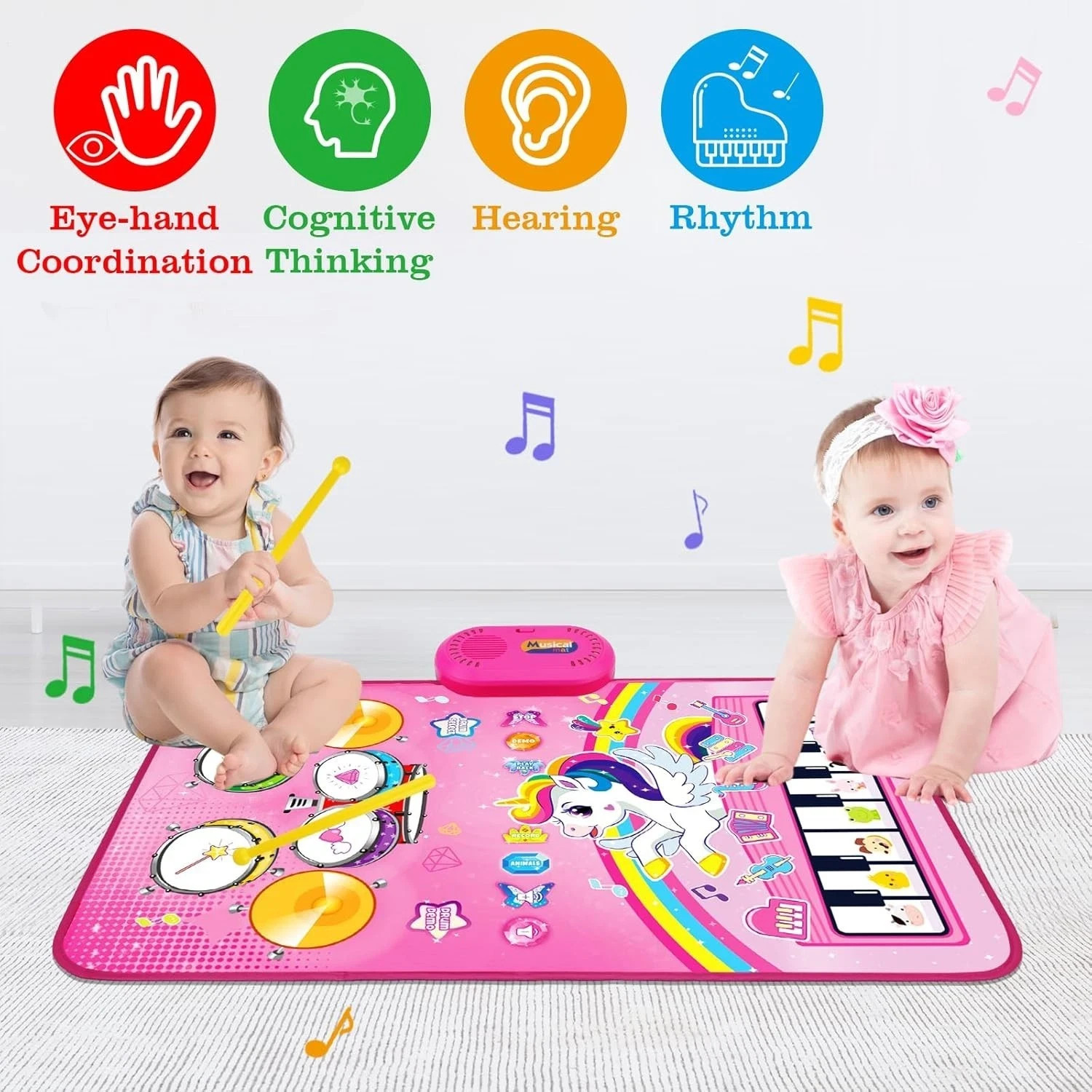 Toys for 1 Year Old Girl Gifts Baby Musical Mat Toddler Age 1-2 – 3 in