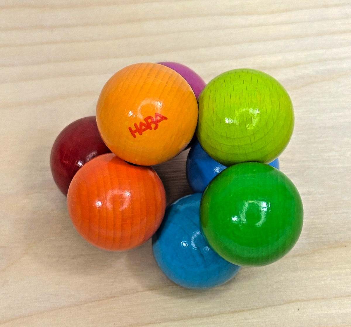 HABA Magica Wooden Clutching Ring Baby Sensory Toy Teether Multicolor Infants
