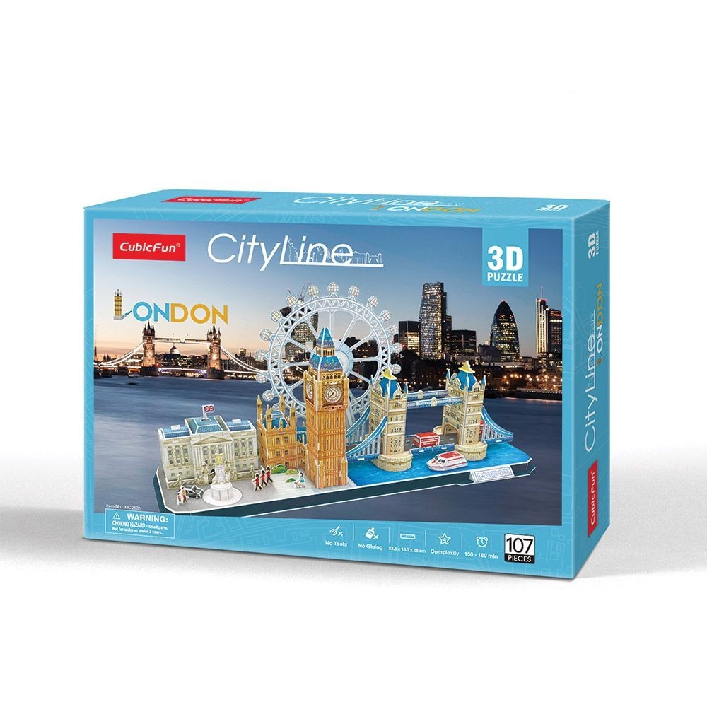 Cubic Fun 3D City Line Puzzle – Iconic Skylines 100+ Pieces Pick Model Collect