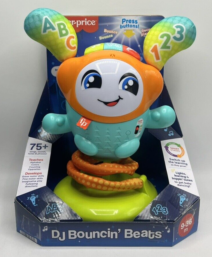 Fisher-Price DJ Bouncin’ Beats Interactive Toy 75+ Songs Sounds Tunes & Phrases