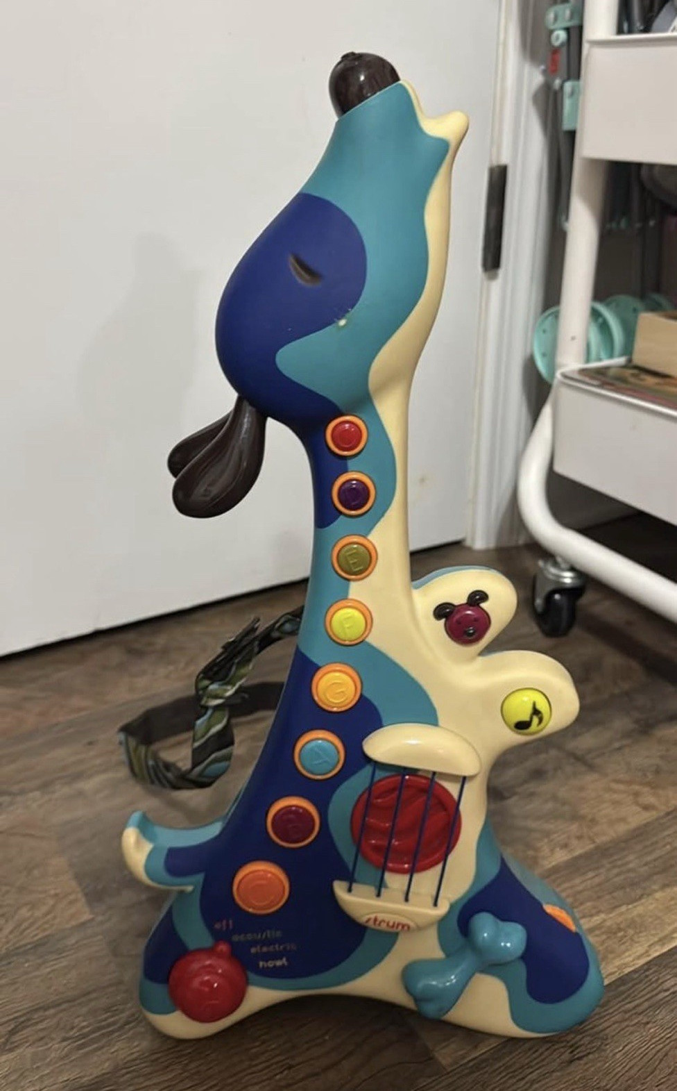 VTech Musical Giraffe Developmental Baby Activity Toy w/ Buttons Blue/Beige