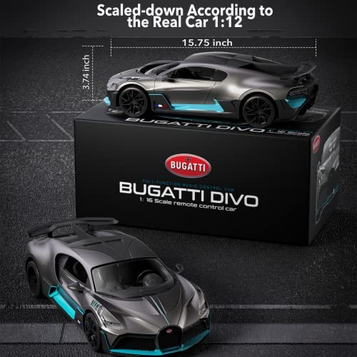 Remote Control Car, Bugatti Divo Scale Rc Cars 12Km/h, 2.4Ghz Licensed 1/12