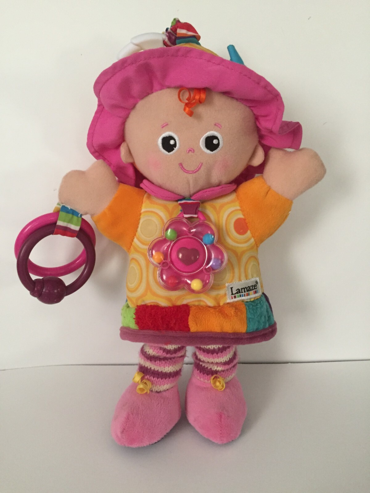 My Friend Emily Sensory Development Baby Girl Plush Doll Toy Rattle Lamaze