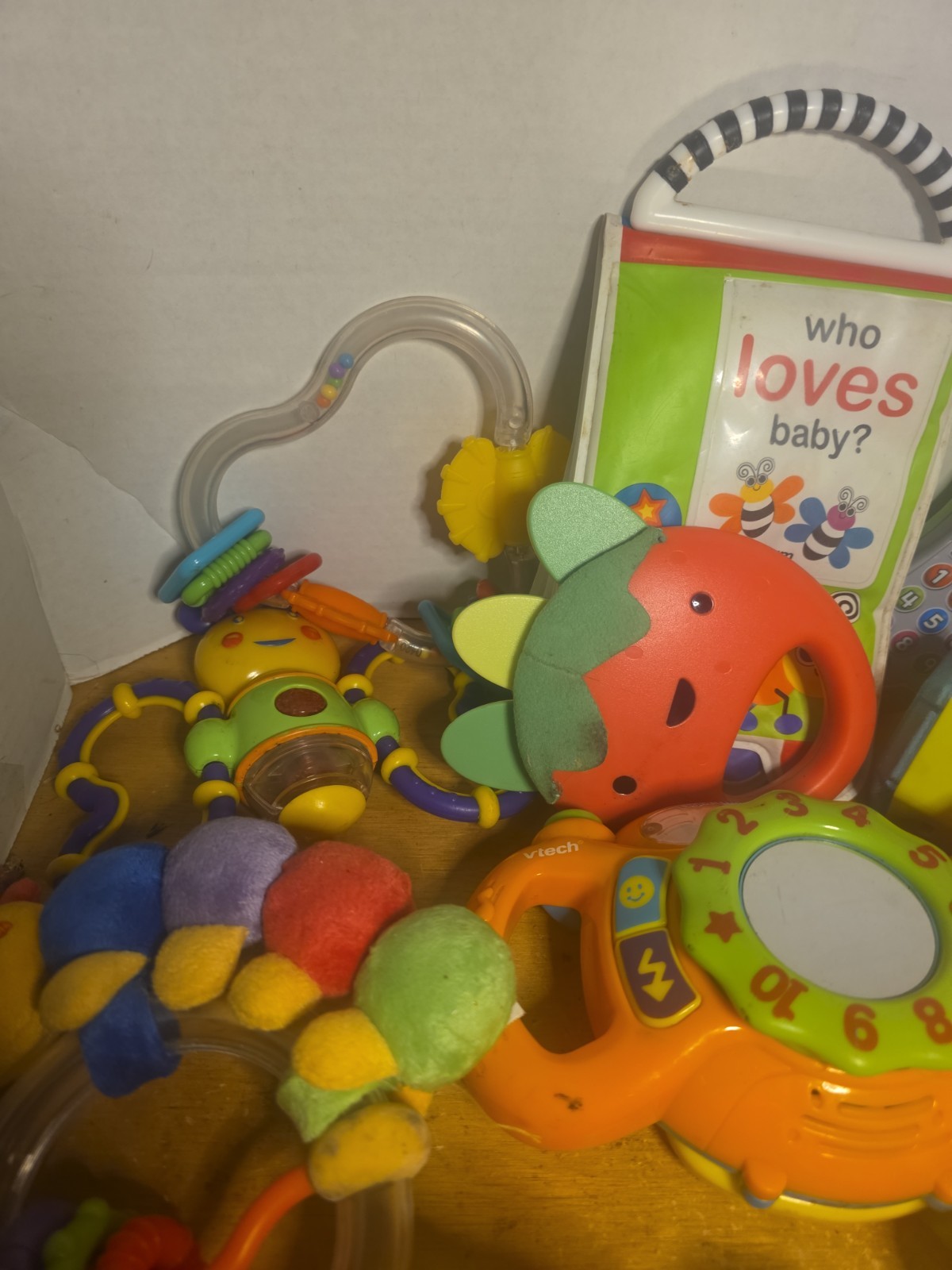 Large Lot Of 15 Developmental Baby Toys Teethers Rattles Sensory, Interactive