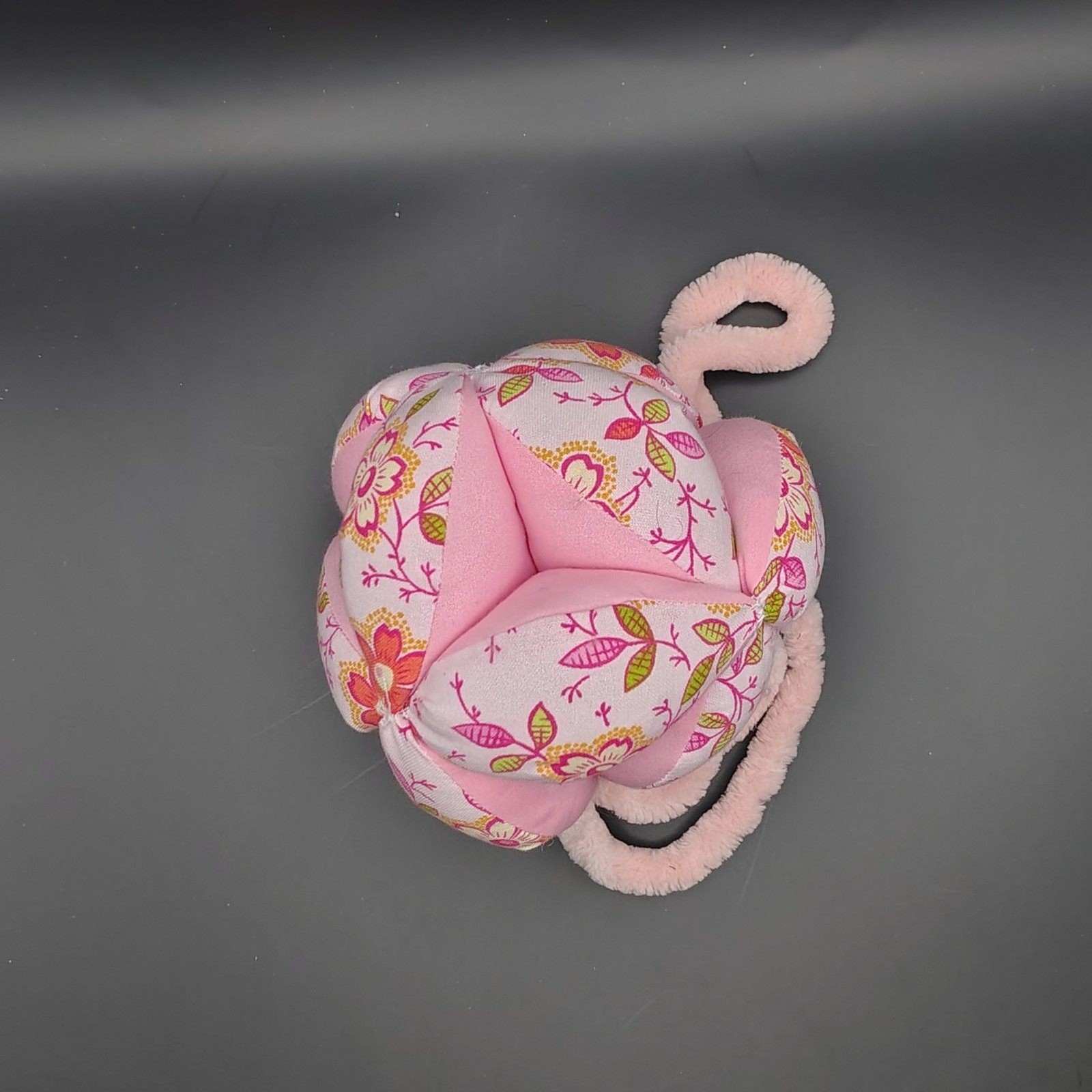 Gripping Ball Fabric Floral Pink Baby Toy Sensory Motor Skills