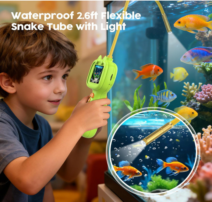 JDZ Kids Borescope Toy with Light, STEM Educational Toy, Birthday Gift for Boys