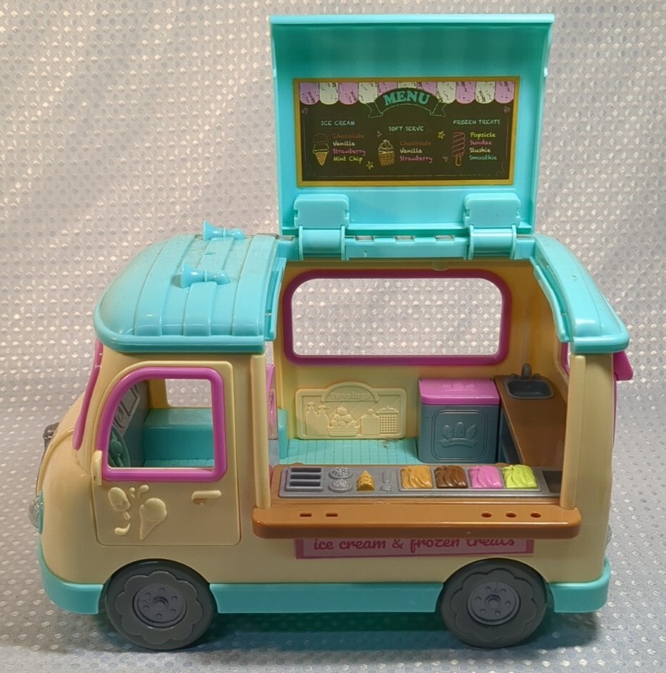 Light up Ice cream truck toy pink shopkins mini brand lol surprise 