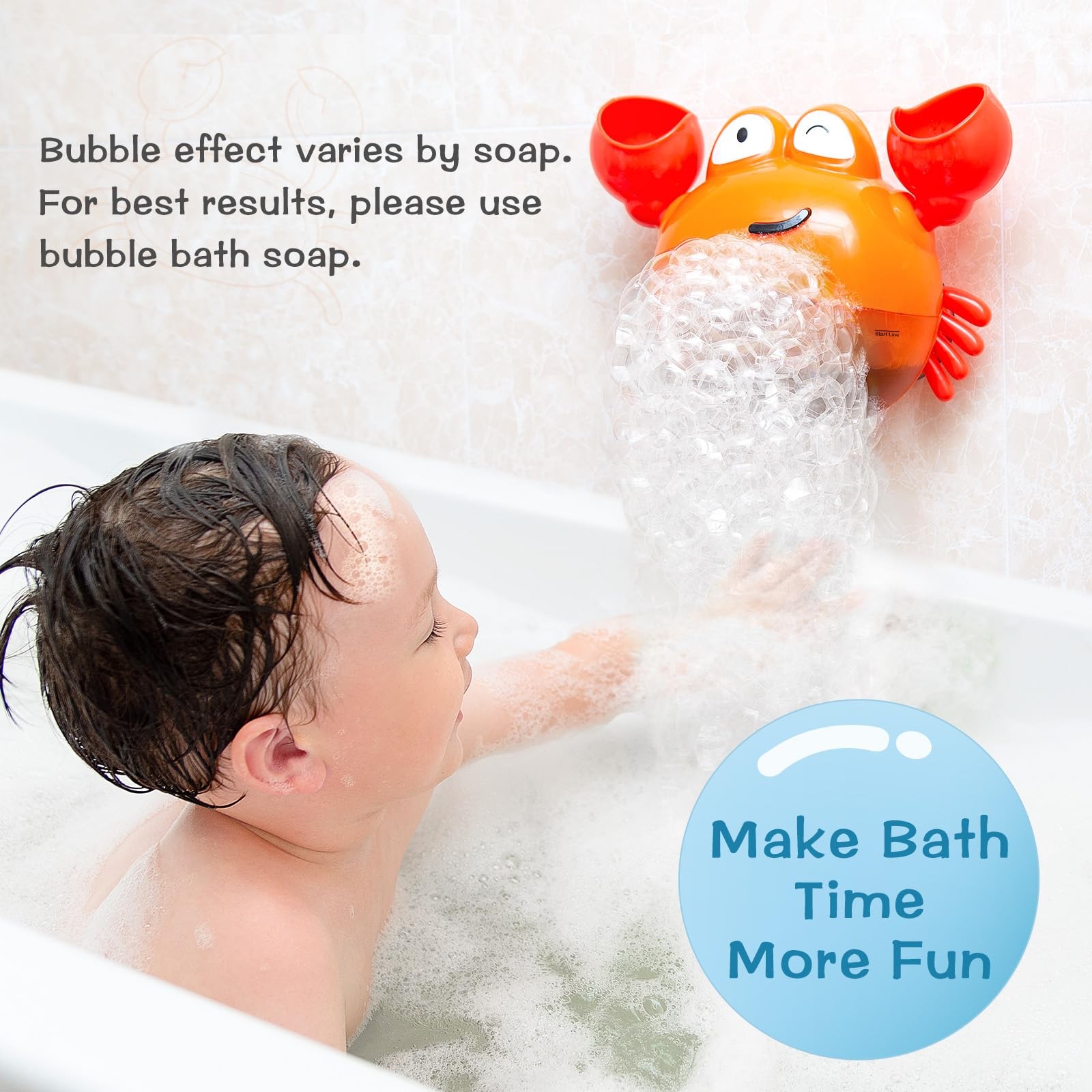 KINDIARY Bath Toy, Crab 8.4 inches (L) x 3.7 (W) x 6.3 (H)