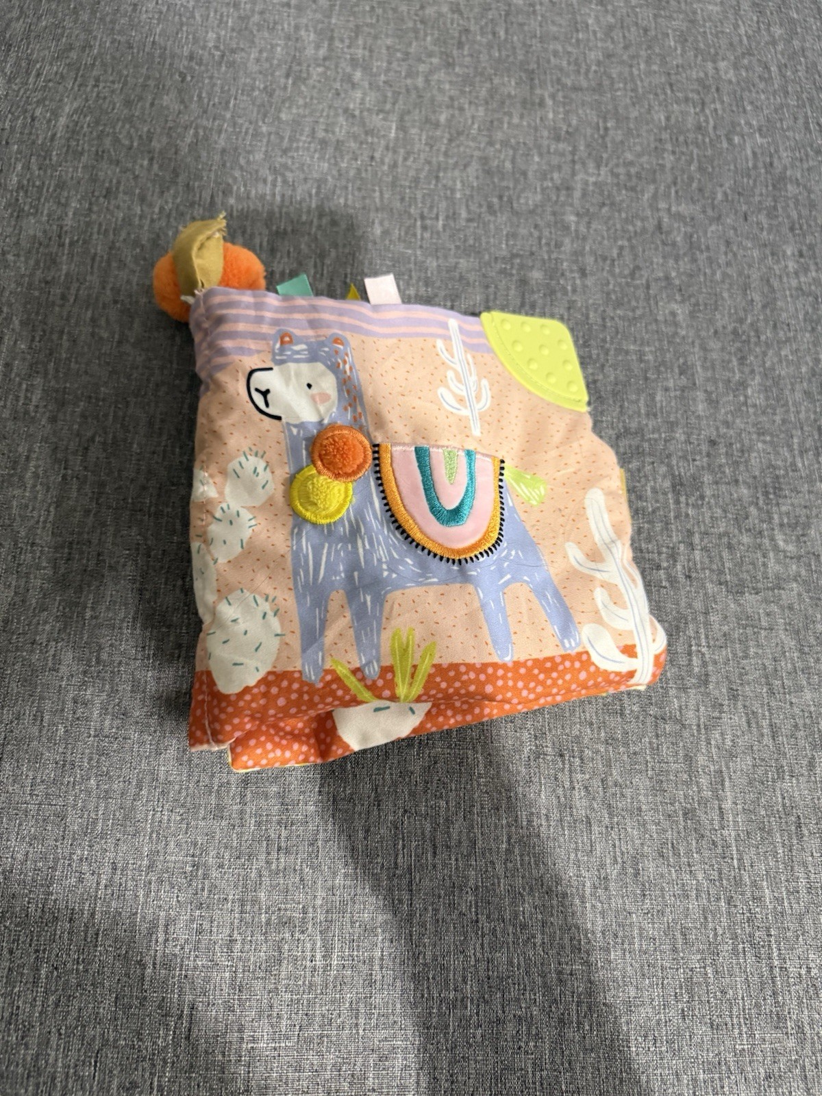 Manhattan Toy Llama Soft Baby Activity Book Squeaker Crinkle Sensory Tactile