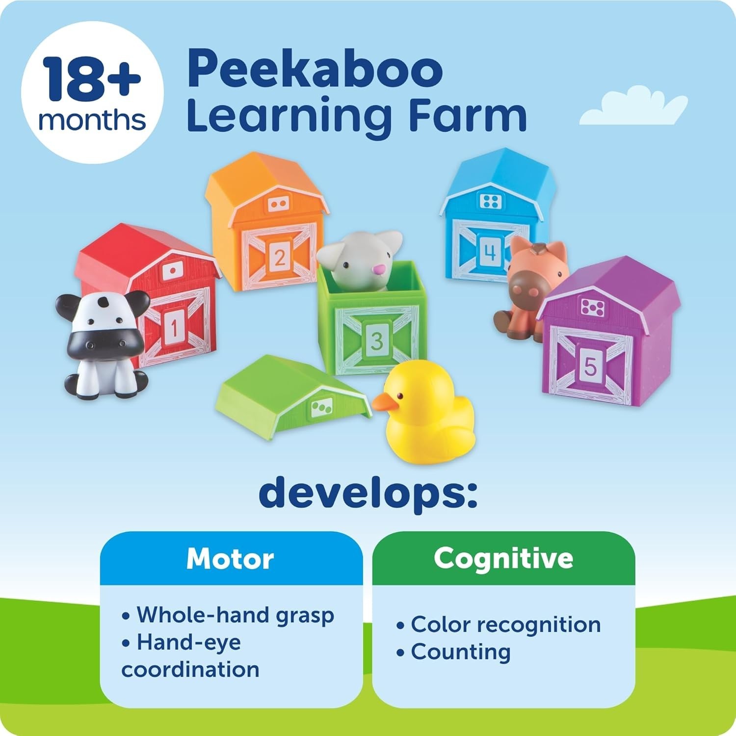 Montessori Farm Animal Set: Counting & Sorting Fun for Toddlers, Ideal Gift