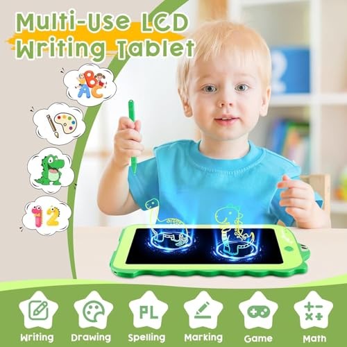 LCD Writing Tablet for Kids, Colorful Toddlers Toys Drawing Board, Green