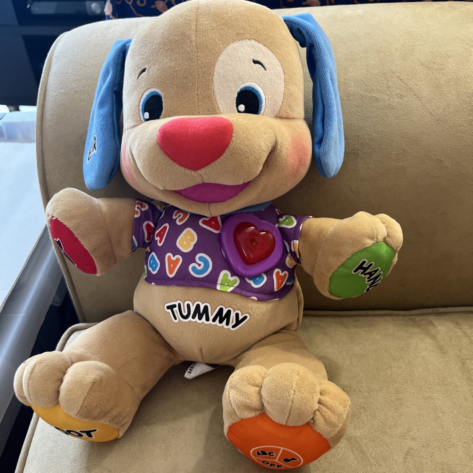 Fisher Price Laugh and Learn Love to Play Puppy Plush Dog Talks and Sings