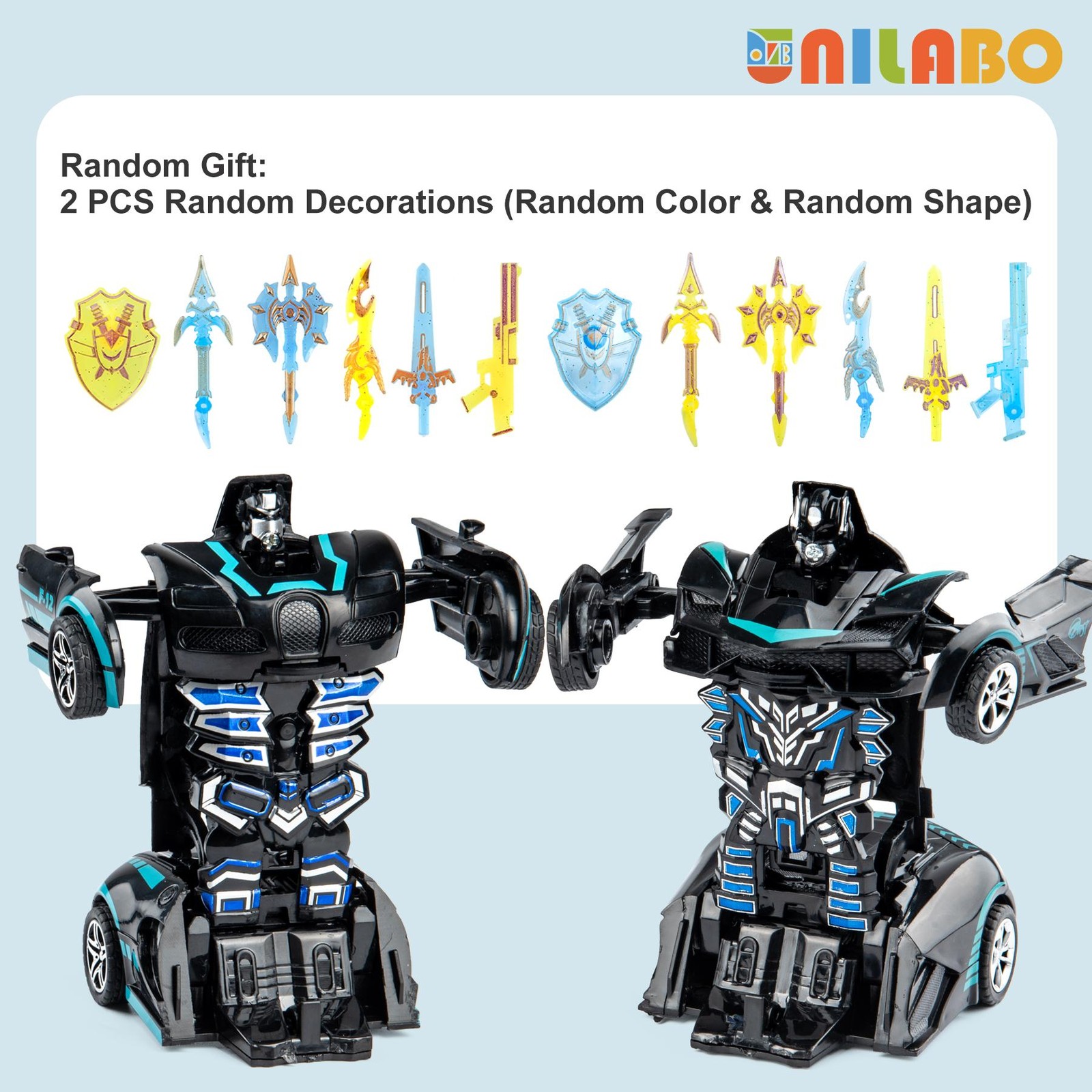 Transformable Robot Sports Car Toy Educational Kids Gift Colorful Play Fun