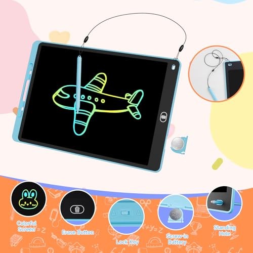 4 Pack 12 Inch LCD Writing Tablet, Colorful Drawing Tablet for Kids, Eye Care