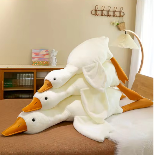 50-160cm Cute Big White Goose Plush Toy Huge Duck Sleep Pillow Cushion Soft Gift
