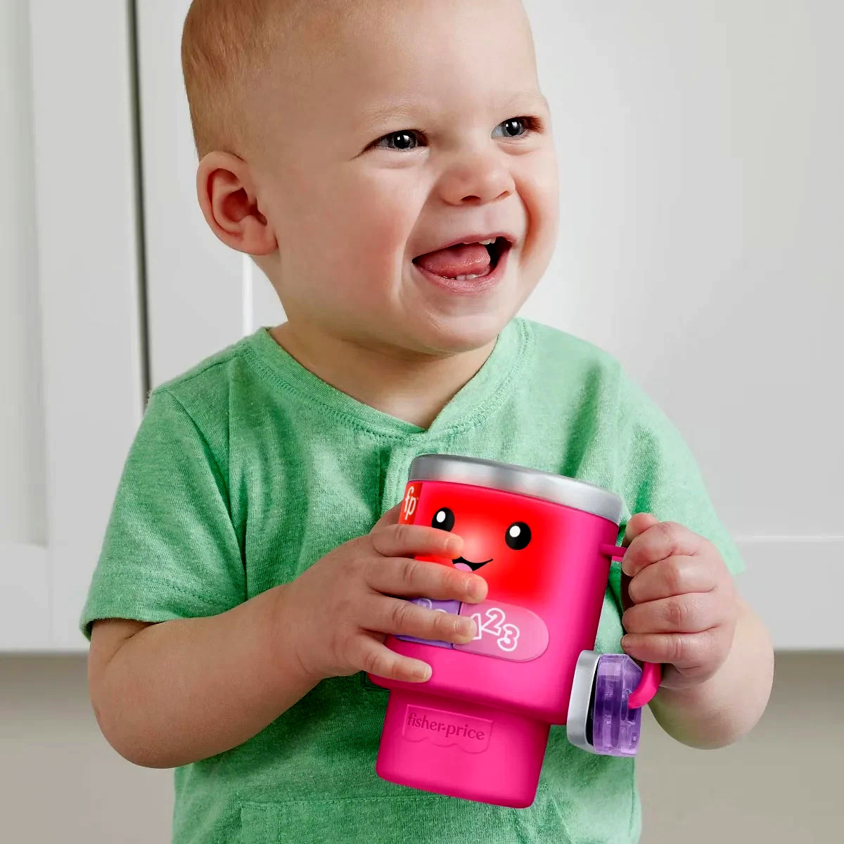 Fisher-Price Laugh & Learn Wake Pink Coffee Mug Interactive Sounds 🔥 SEALED