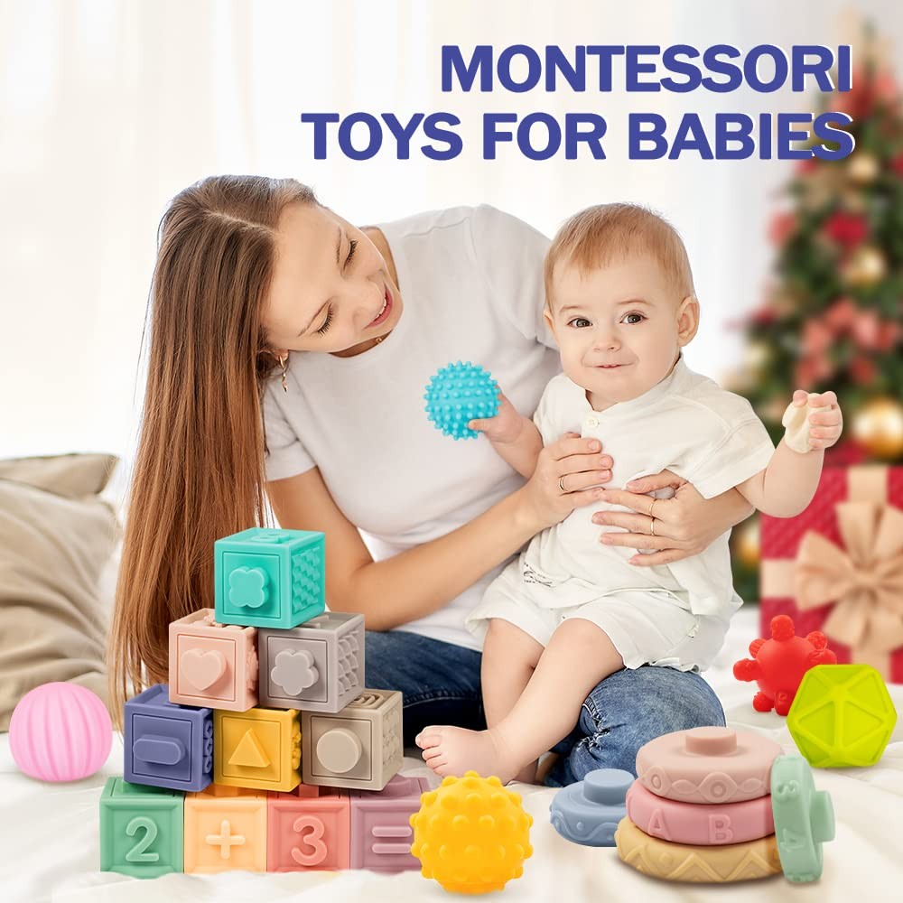 Baby Toys 6-12 Months, Montessori Toy for Babies 6-12 Months, Incl Stacking B…