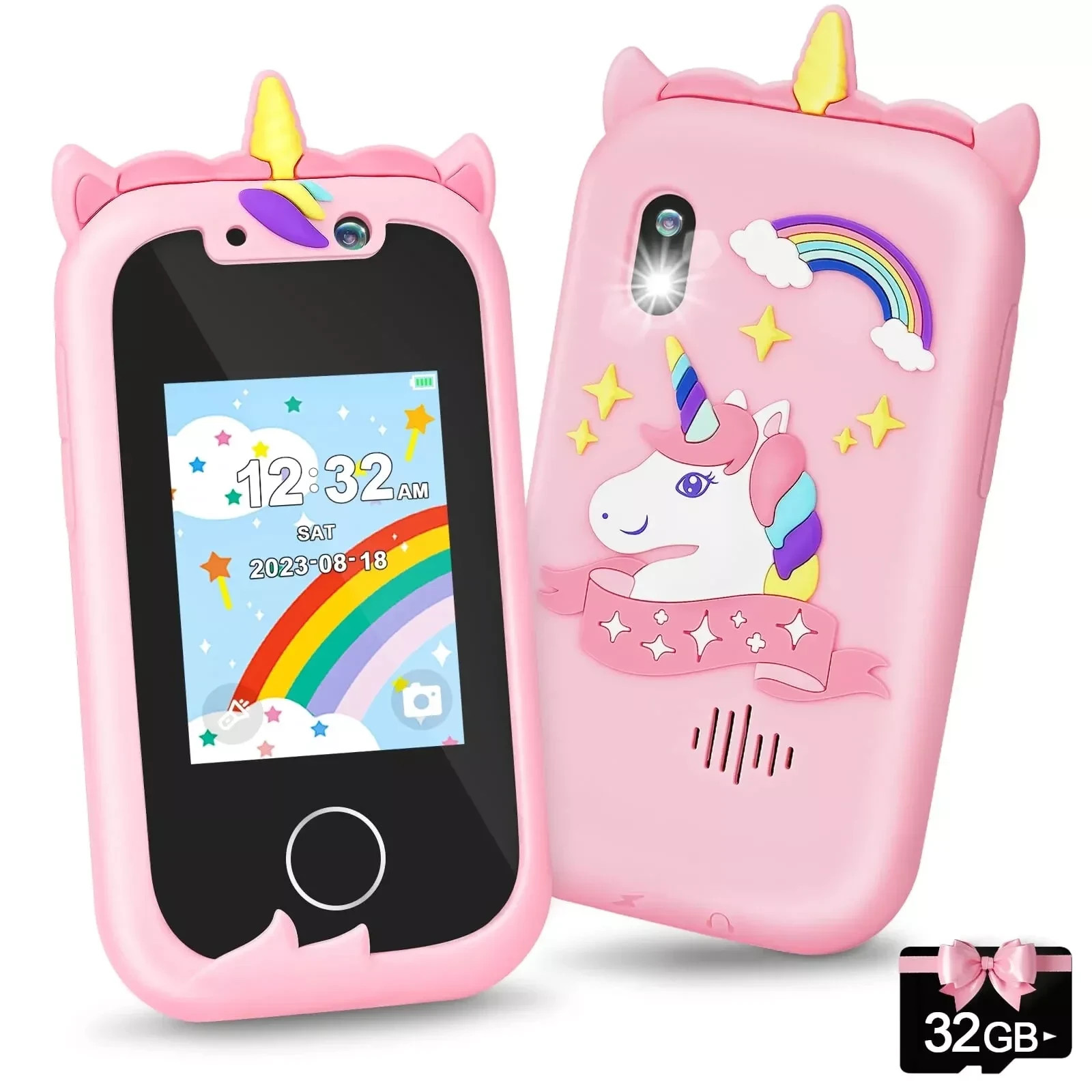 Kids Smart Phone Toys Unicorn Girls Ages 3-7 Dual Camera Toddler Children Phone