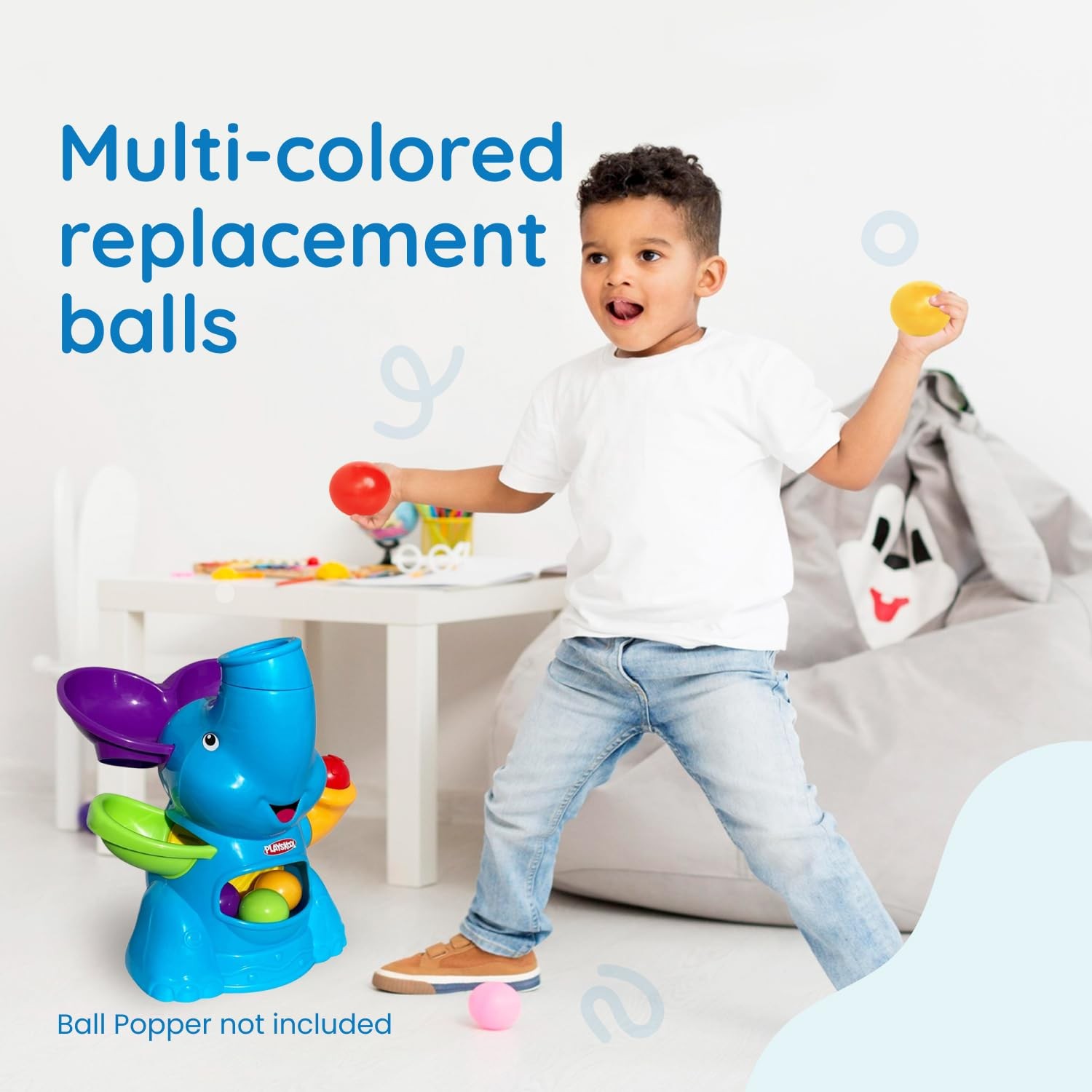 Botabee Set of 5 Multi-Colored Replacement Ball for Ball Popper Toys – Vibrant