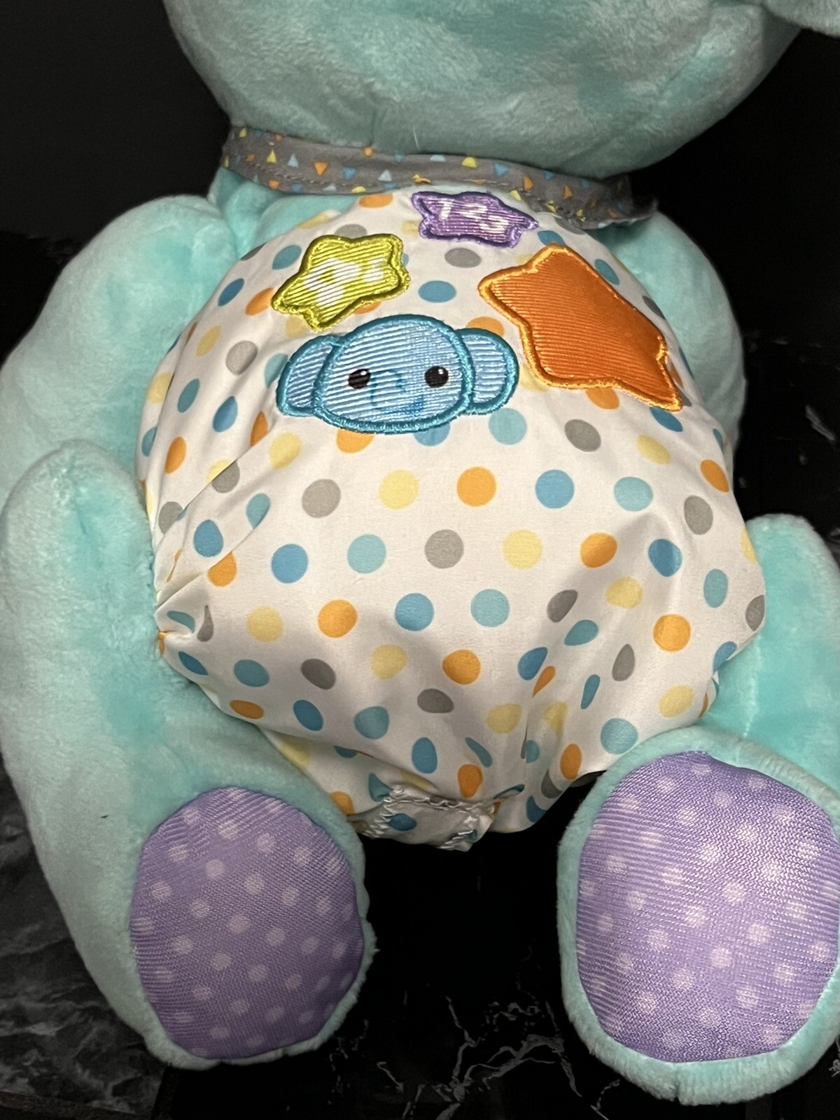 VTech Explore & Crawl Elephant Plush Educational Interactive Toy Teal Blue Works