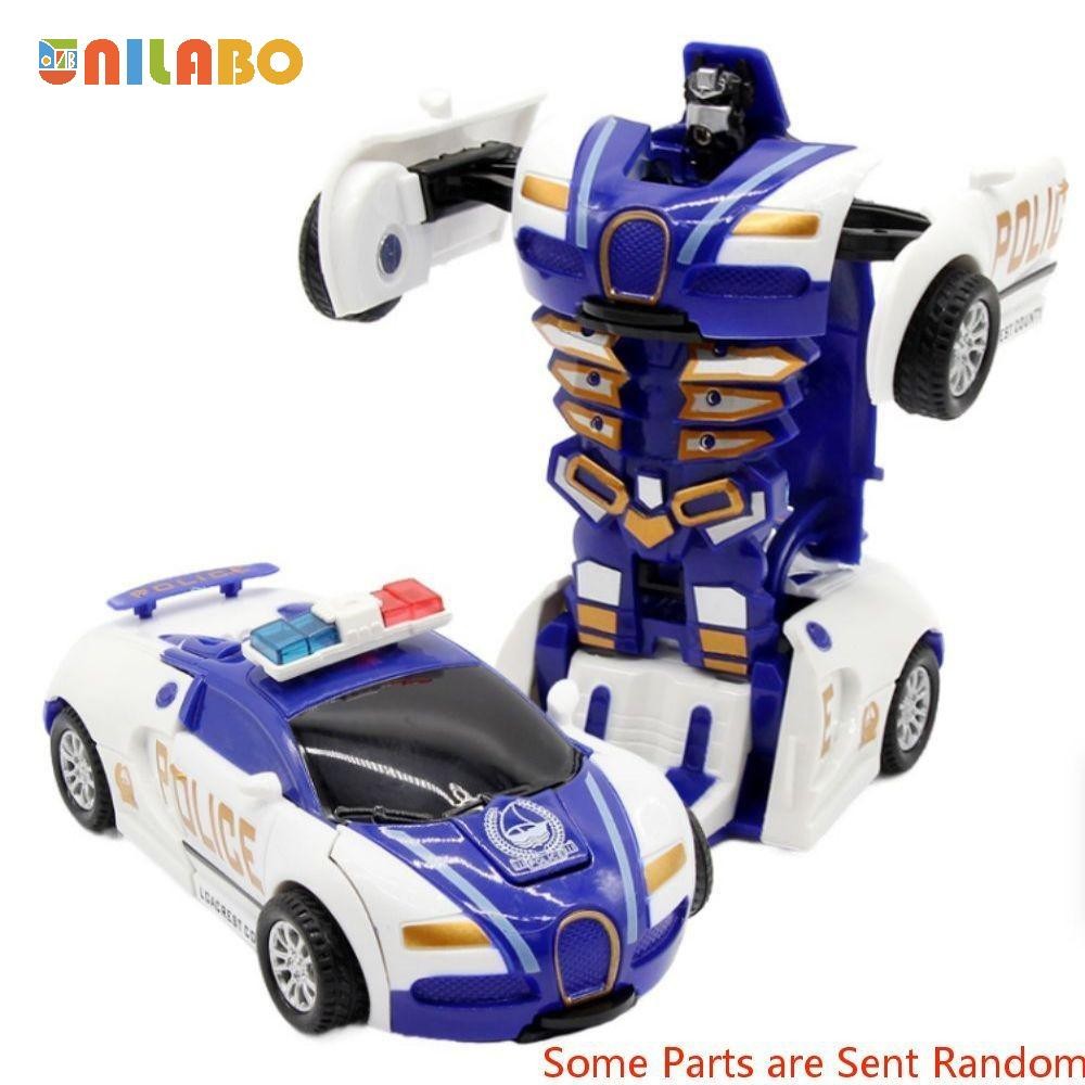 Transformable Robot Sports Car Toy Educational Kids Gift Colorful Play Fun