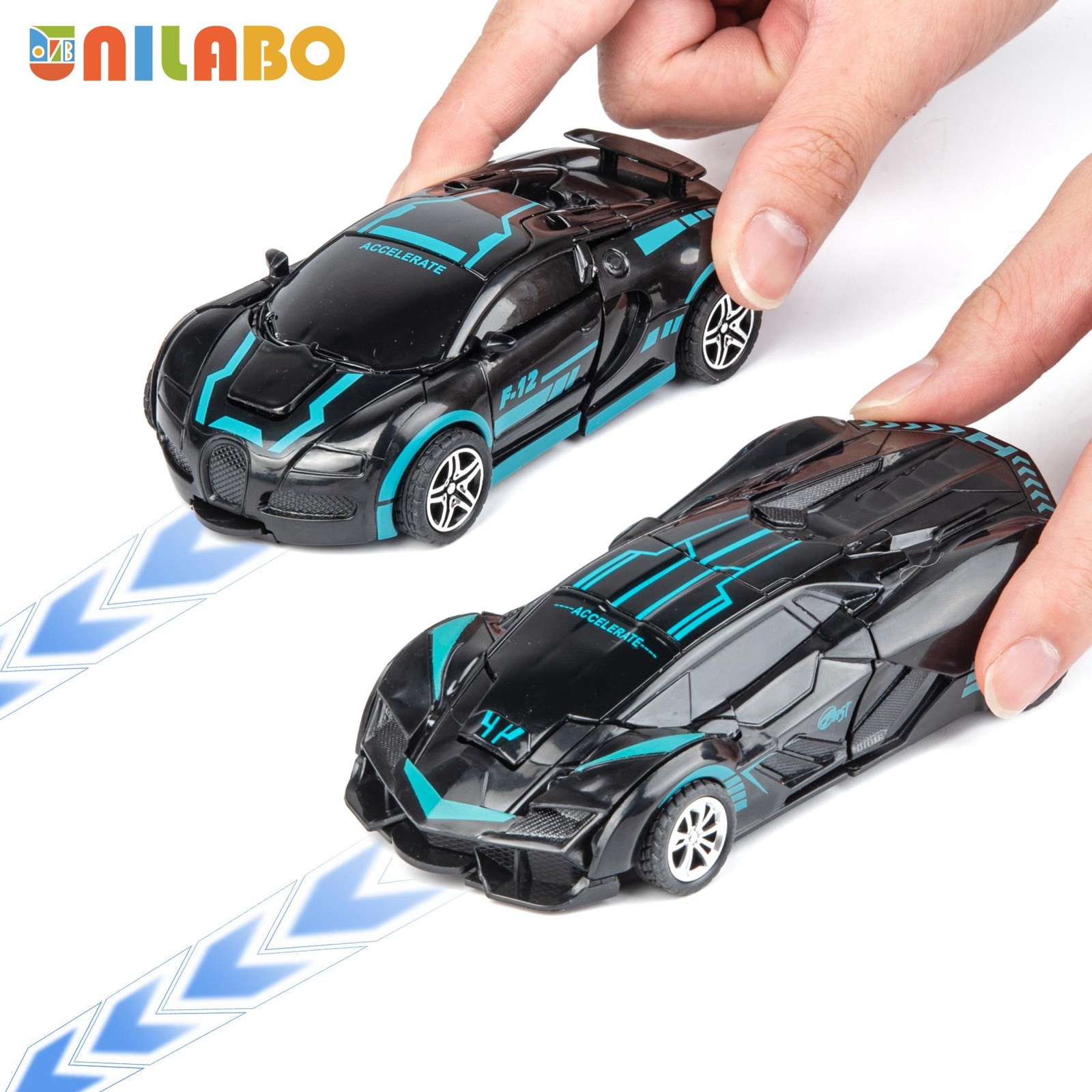Transformable Robot Sports Car Toy Educational Kids Gift Colorful Play Fun