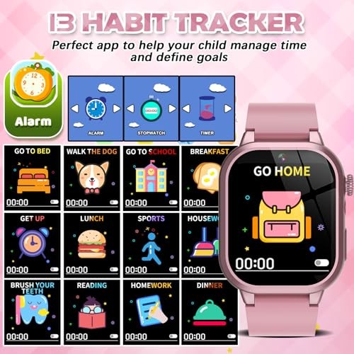 Kids Smart Watches for Girls Boys Toys Ages 4-12 with 30+ Games – Rose Gold