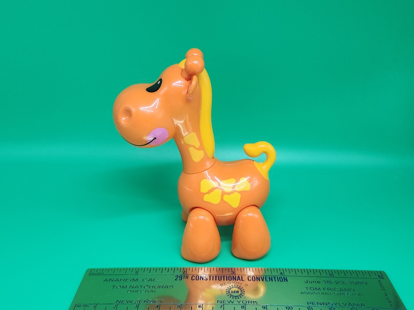 Twist & Click & Clack Giraffe Animal Toy Figure Sensory Baby Kids Toddler Orange