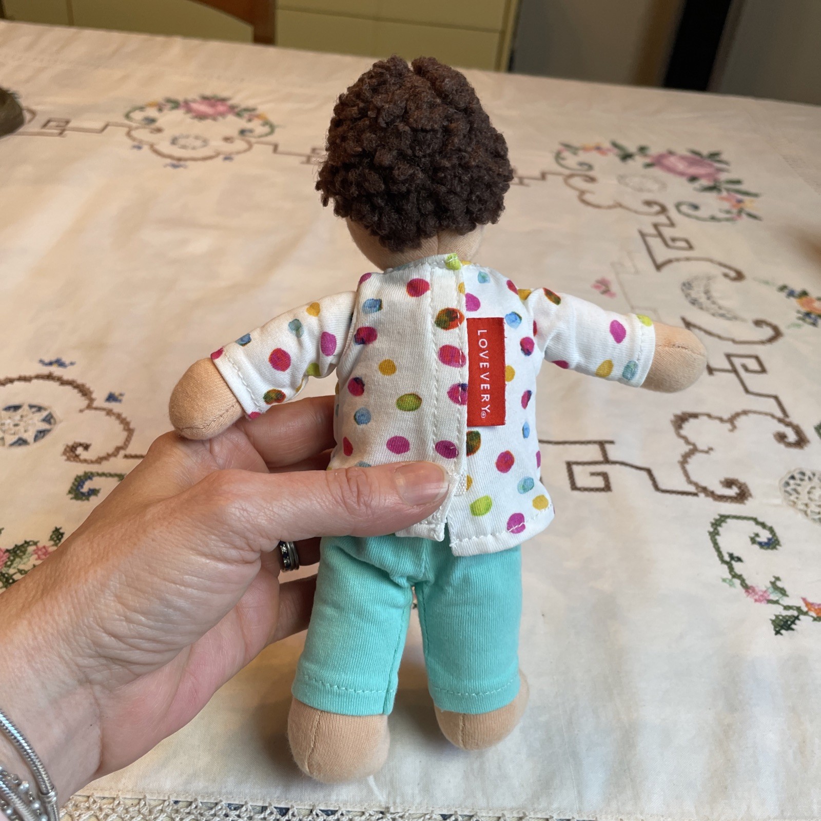 Lovevery Montessori Gender Neutral Baby Avery 9 1/4” Plush Doll Toy Soft Cloth