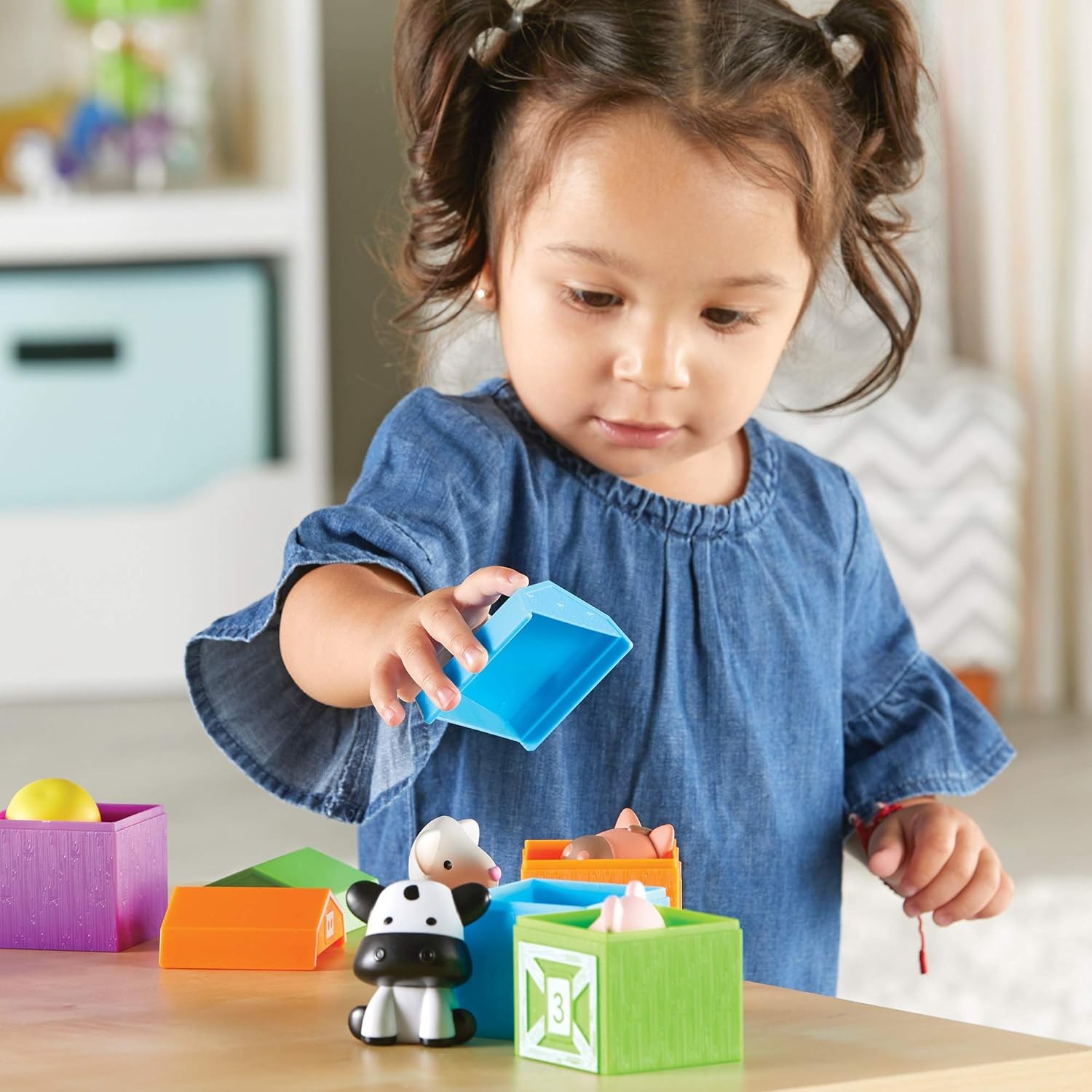 Learning Resources Peekaboo Learning Farm – 10 Pieces, Ages 18+ Months Toddler L