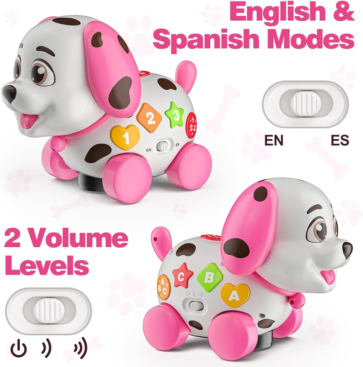 3-In-1 Musical Puppy Toys for 1 Year Old Girl Gift, Educational Baby Toy 6-12-18