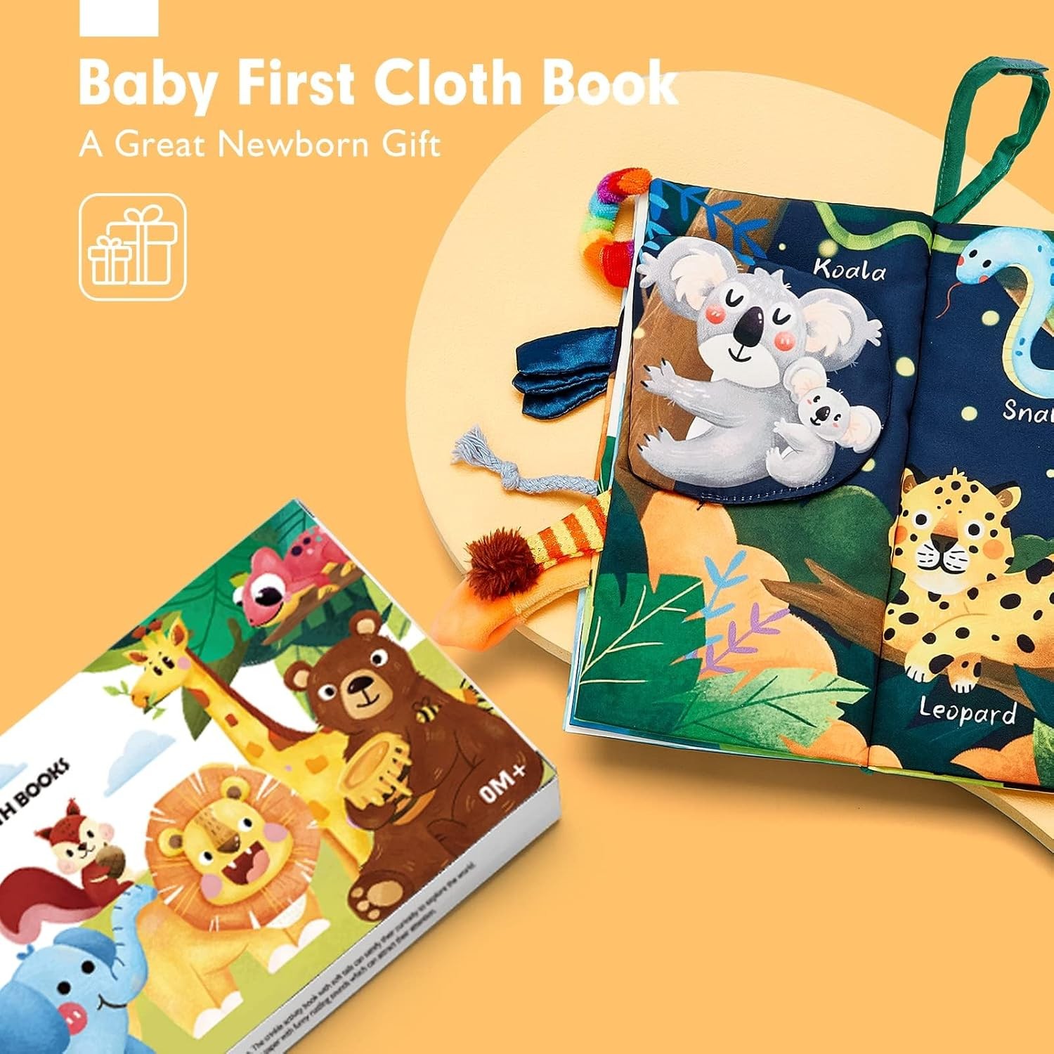 hahaland Baby Books 0-6 Months,Infant Tummy Time Toy Sensory Toys 6 to 12 Months