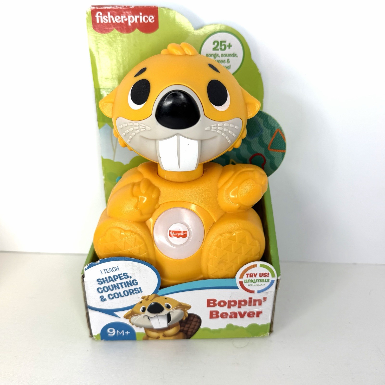 Fisher Price Linkimals Boppin Beaver GTJ74 Interactive Learning Toy w/ Box
