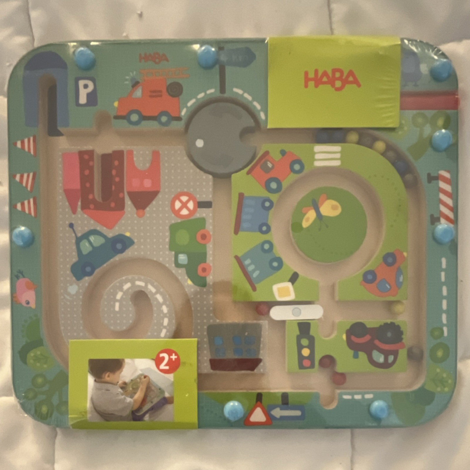 HABA Town Maze Magnetic Puzzle Cars & Vehicles 2+ Hand-Eye Coordination