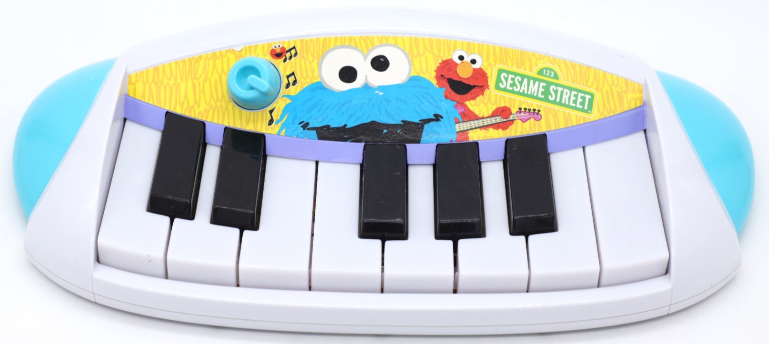 Sesame Street 2010 Talking Toy Piano Cookie Monster Lets Rock Hasbro Works